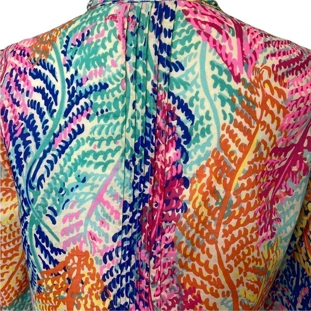 Lilly Pulitzer Sarasota Beaded Tunic Electric Feel Cameo White - Picture 8 of 15
